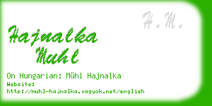 hajnalka muhl business card